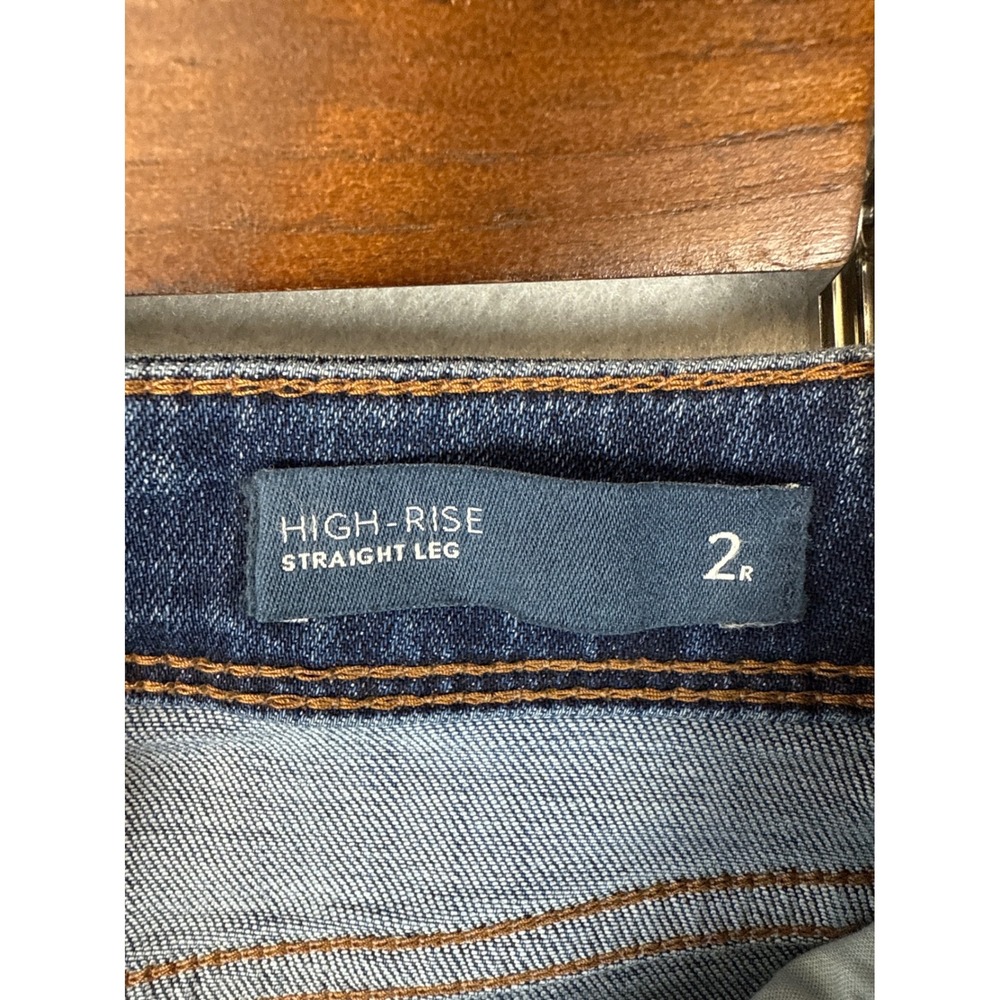 NWT J. Jill Denim High Rise Straight Leg Portside Wash Jeans Size 2 R‎ Academia - Picture 5 of 13